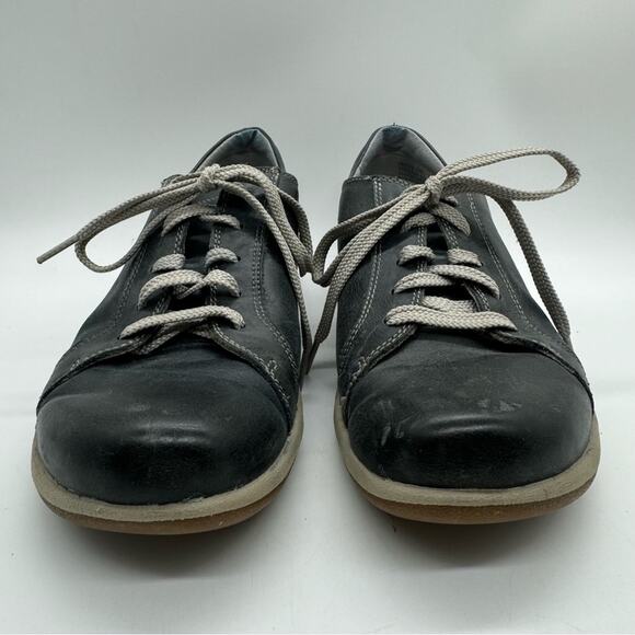 Aetrex Dana Lace Up Leather Oxford In Navy Sz 40 Comfort Coastal Grandma Office - Picture 5 of 12